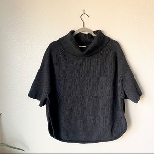 LOFT Shirttail Chevron Poncho Sweater